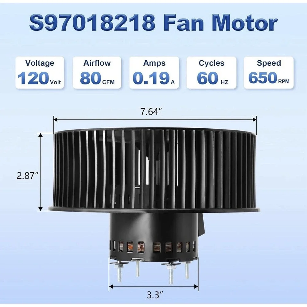 S97018218 Fan Motor for Broan NuTone QTR110, QTRN110L, QTRN110, QTN110E,...
